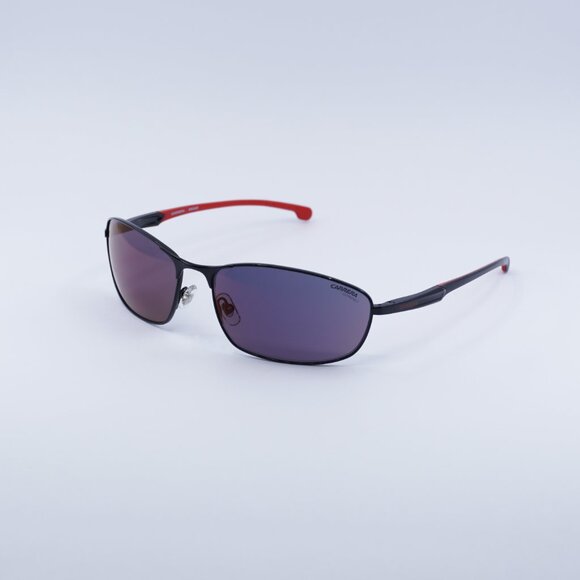 Carrera CARDUC 006/S 0OIT AO Sunglasses Black/Red Rectangle Frame, Red Lenses - Picture 9 of 10